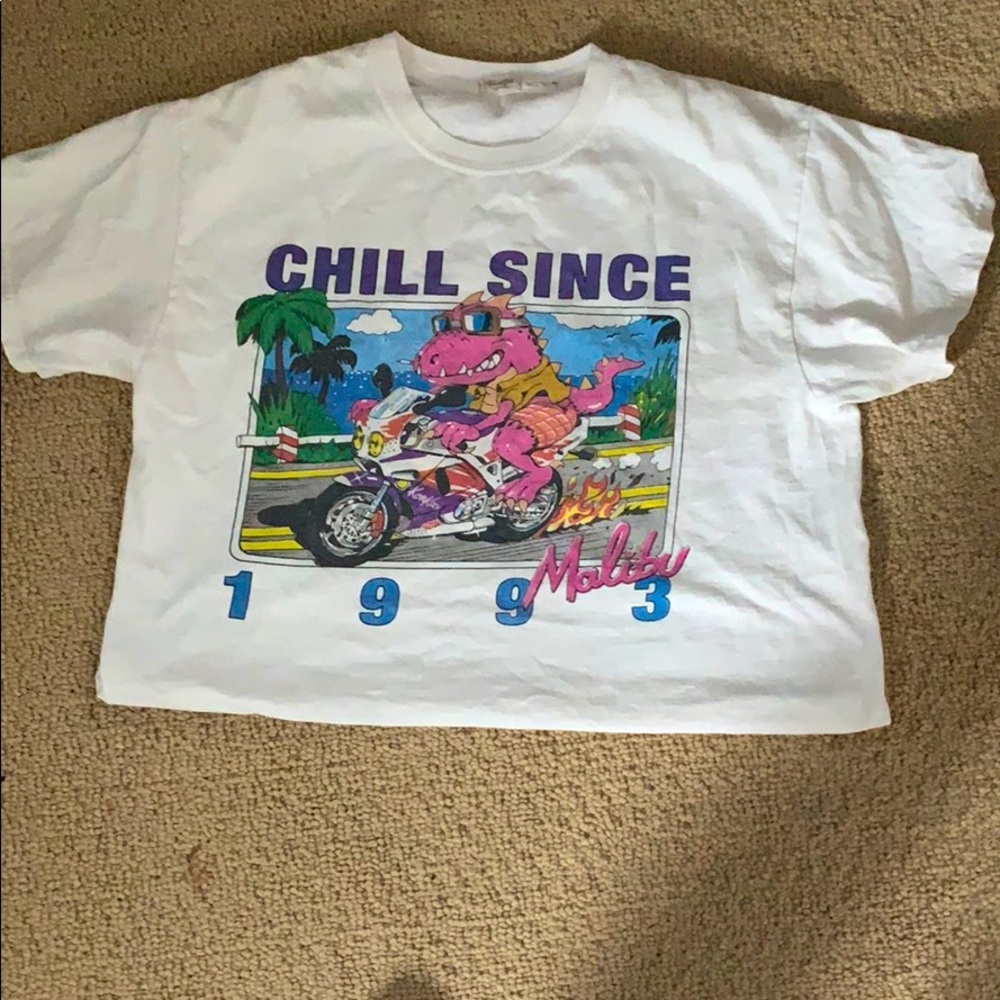 chill since 1993 cropped shirt
